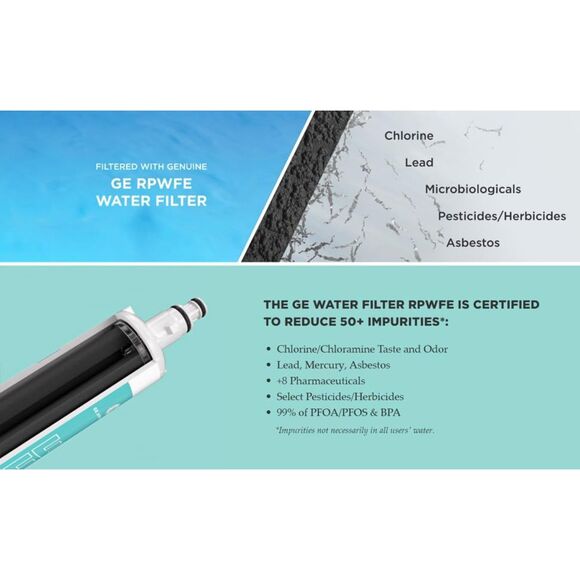 GE RPWFE Refrigerator Water Filter, Genuine Replacement Filter new in box - Picture 2 of 3